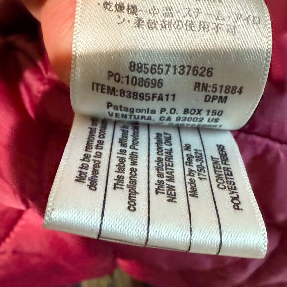 Patagonia Winter Sun Hoody Jacket Primaloft Quilt-lined Womens Size Small Plum - Picture 12 of 12